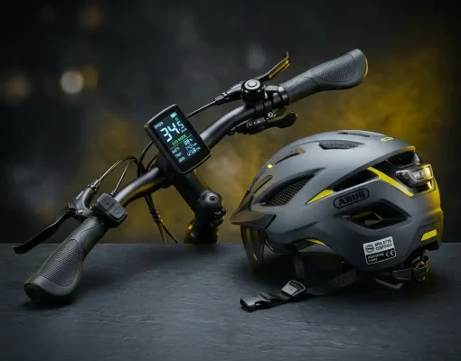 Electric bike handlebar and helmet